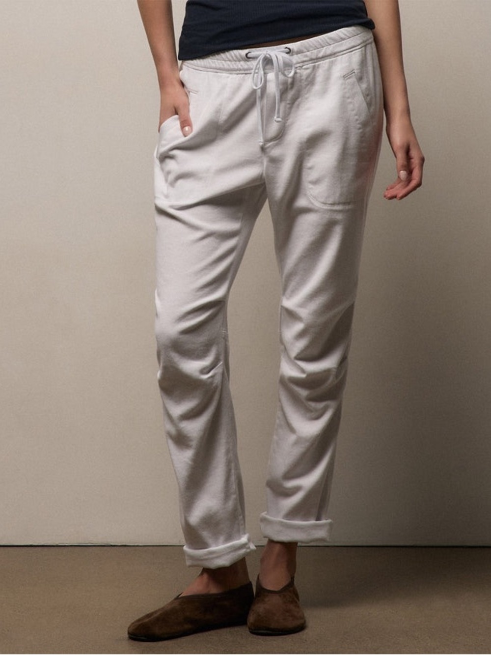 JAMES PERSE Soft Draped Pants White